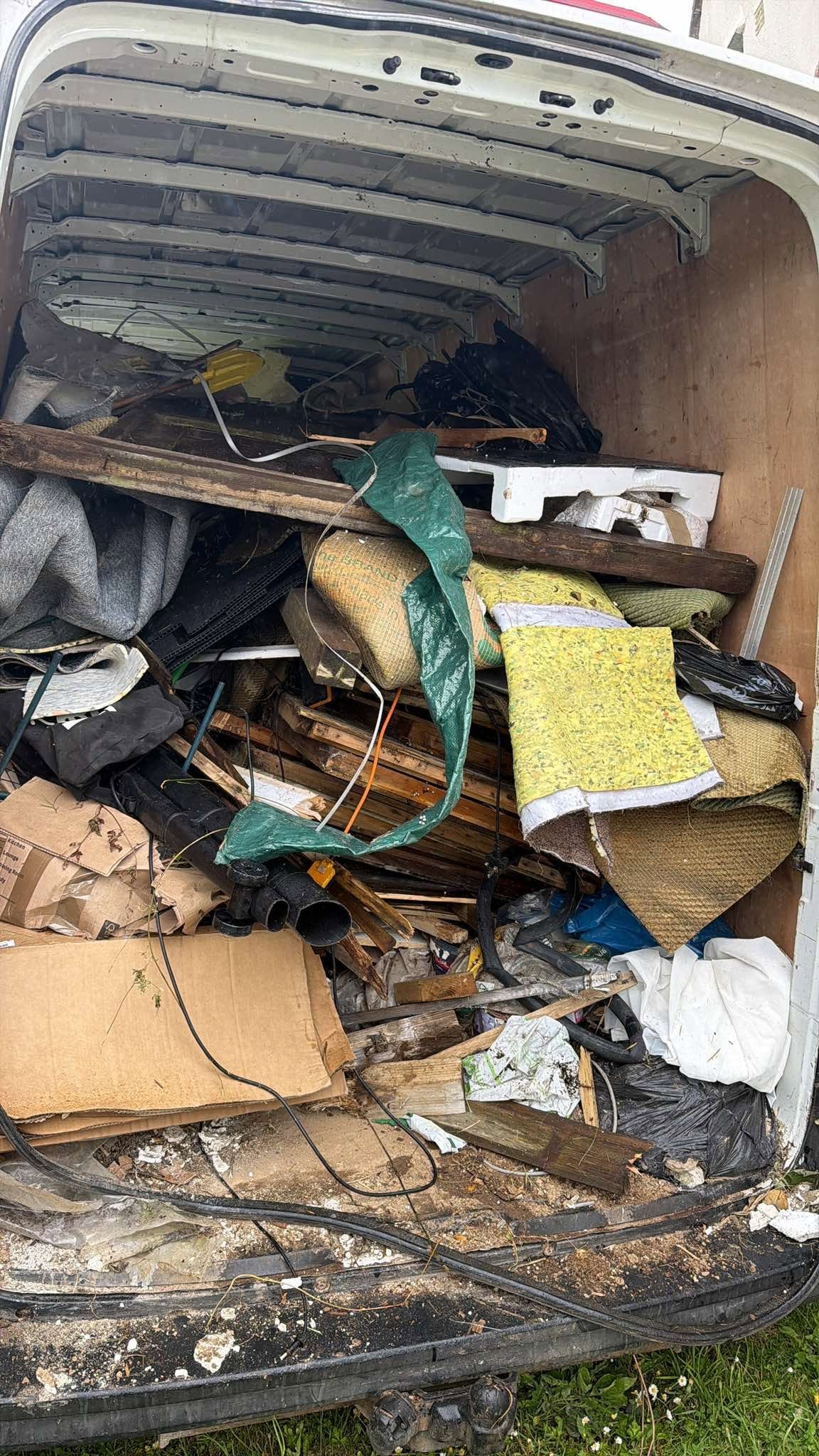 Waste loaded into van